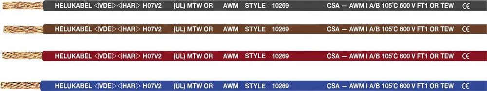 Finožični vodič H07V2-K 1 x 1.5 mm ljubičaste boje Helukabel 64130 metarski slika