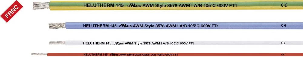 Visokotemperaturni vodič HELUTHERM® 145 1 x 1.5 mm žute boje Helukabel 59536 metarski slika