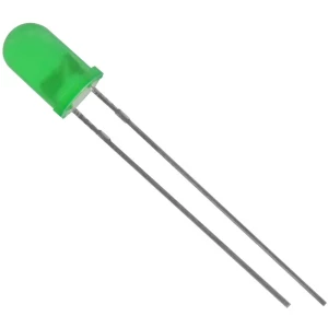 Ožičana LED dioda, zelena, okrugla 5 mm 2000 mcd 50 ° 20 mA 3.1 V HuiYuan 5034G3D-ESA-A slika