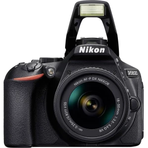 Digitalni zrcalo-refleksni fotoaparat Nikon D5600 Kit uklj. AF-P 18-55 mm VR 24.2 mio. piksela, crne boje WiFi, Full HD video