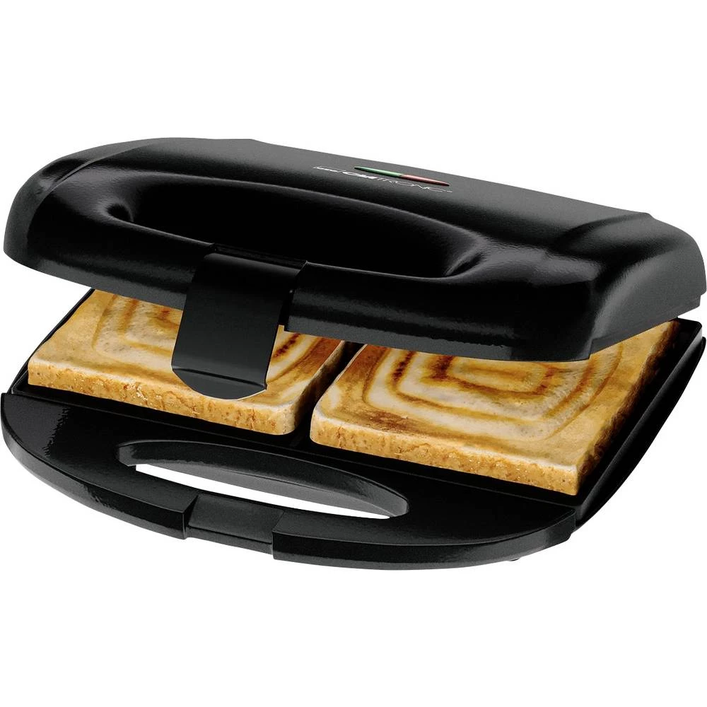 Clatronic ST 3814 toaster za sendviče automatsko podešavanje temperature, premaz protiv lijepljenja crna slika