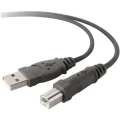 Belkin USB 2.0 Priključni kabel [1x Muški konektor USB 2.0 tipa A - 1x Muški konektor USB 2.0 tipa B] 1.8 m Crna pozlaćeni konta slika