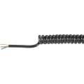 Spiralni kabel H05VVH8-F 300 mm / 900 mm 3 x 0.75 mm crne boje Baude 37521P 1 kom slika