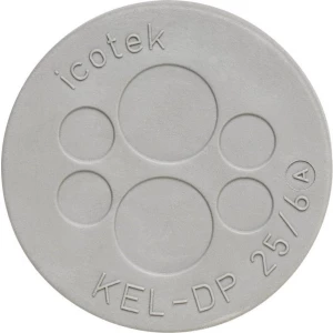 Kabelska uvodna ploča, promjer sponke (maks.) 9.4 mm elastomer sive boje Icotek KEL-DP 32/10 1 kom slika