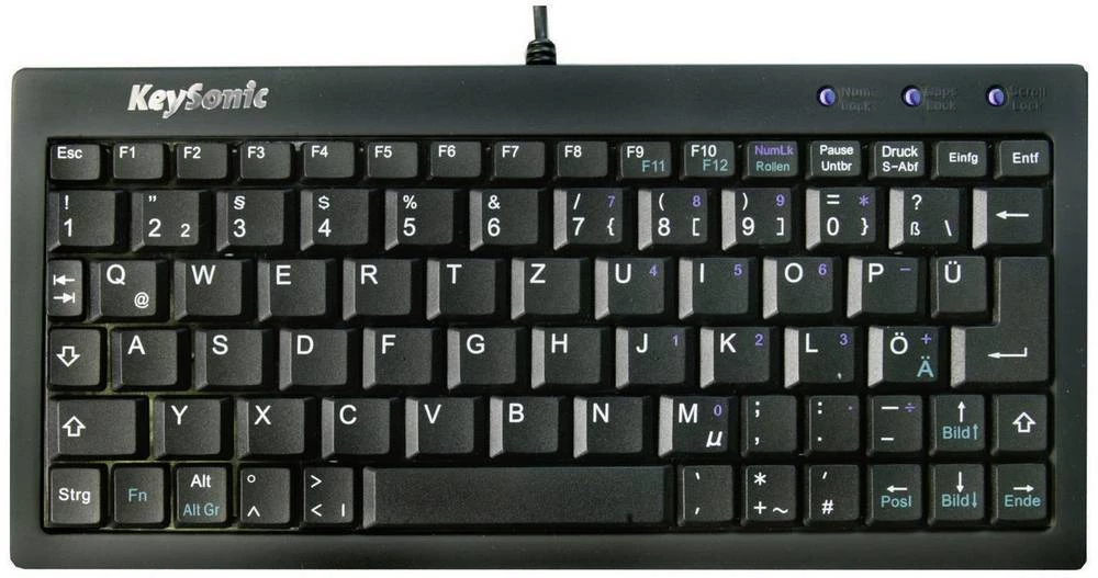 USB tipkovnica Keysonic ACK-3400U crna slika