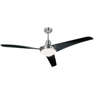 Stropni ventilator CasaFan Mirage (promjer) 142 cm boja krila: crna, boja kućišta: krom (češljani) slika