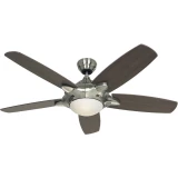 Stropni ventilator CasaFan Mercury (promjer) 132 cm boja krila: orah, srebrna, boja kućišta: krom (češljani)