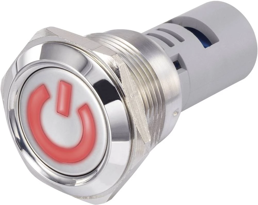 LED signalno svjetlo, crvene boje 12 V/DC TRU Components LAS1-AGQ30-D/R/12V Stand-by symbol slika