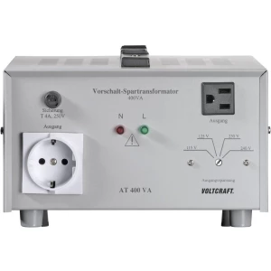 VOLTCRAFT AT-400 NV prednaponski transformator, naponski konvertor, 115/125/230/240 V/AC / 230/240/115/125 V/AC / 400 W - ISO ka slika