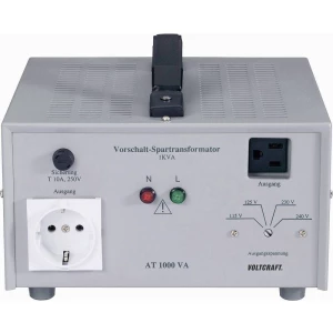VOLTCRAFT AT-1500 NV prednaponski transformator, naponski konvertor, 115/125/230/240 V/AC / 230/240/115/125 V/AC / 1500 W - ISO slika