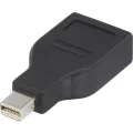 DisplayPort adapter [1x Mini-DisplayPort utikač - 1x DisplayPort utičnica] crni, pozlaćeni kontakti Renkforce slika