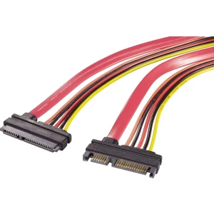 Produžni kabel za napajanje tvrdog diska [1x SATA-kombinirani utikač 7+15pol. - 1x SATA-kombinirana utičnica 7+15pol.] 0.50 m cr slika