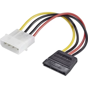Strujni adapter [1x IDE-strujni utikač 4pol. - 1x SATA-strujna utičnica 15pol.] 0.15 m crni, crveni, žuti Renkforce slika