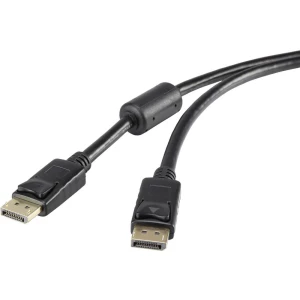 DisplayPort priključni kabel [1x DisplayPort utikač - 1x DisplayPort utikač] 3 m crni Renkforce slika