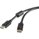 DisplayPort priključni kabel [1x DisplayPort utikač - 1x DisplayPort utikač] 3 m crni Renkforce