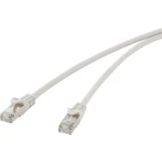 RJ45 mrežni priključni kabel CAT 5e F/UTP 0.25 m sivi, zaštita na priključku Renkforce