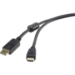 DisplayPort / HDMI priključni kabel [1x DisplayPort utikač - 1x HDMI-utikač] 1.80 m crni Renkforce