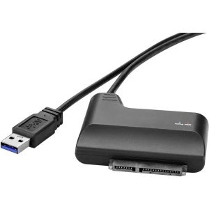 Adapter za tvrdi disk [1x USB 3.0 utikač A - 1x SATA-kombinirani utikač 7+15pol.] 0.30 m crni Renkforce slika