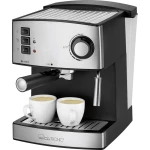 Aparat za espresso ES 3643 Clatronic crna, plemeniti čelik 850 W s grijačem šalica, s mlaznicom za pjenjenje mlijeka