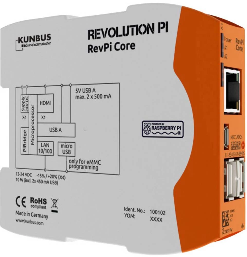 SPS upravljački modul Kunbus RevPi Core PR100102 12 V, 24 V slika