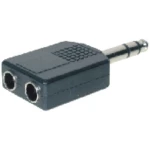 Klinken adapter, klinken utikač 6.35 mm - klinken utičnica 6.35 mm stereo, broj polova:3 TRU Components 1 kom.