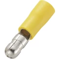 Okrugli utikač 4 mm˛ 6 mm˛, promjer kontakta: 4 mm djelomično izoliran, žute boje Conrad Components 738520 50 kom. slika