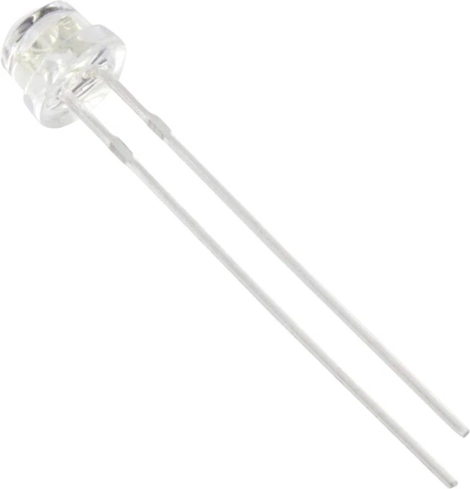 Ožičana LED dioda, zelene boje plosnati rub 5 mm 1750 mcd 120 ° 20 mA TRU Components slika