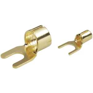Viličasta kabelska cipelica 4 mm˛ promjer rupe=6 mm neizolirana, zlatne boje TRU Components 1577785 1 kom. slika