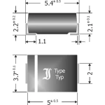 Schottky-barrier ispravljačka dioda TRU Components TC-SK54 DO-214AA 40 V 5 A