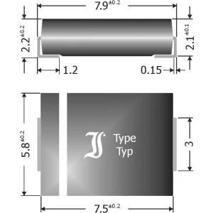 Schottky-barrier ispravljačka dioda TRU Components TC-SK84 DO-214AB 40 V 8 A slika