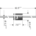 Schottky-barrier ispravljačka dioda TRU Components TC-SB1250 DO-201 50 V 12 A