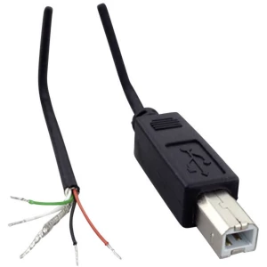 USB B utikač 2.0 s otvorenim krajem kabela USB B utikač 2.0 TRU Components sadržaj: 1 kom. slika