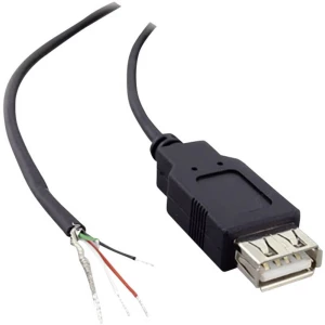 USB A sklopka 2.0 s otvorenim krajem kabela USB A sklopka 2.0 TRU Components sadržaj: 1 kom. slika