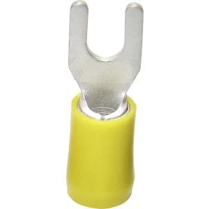 Viličasta kabelska cipelica 4 mm˛ 6 mm˛ promjer rupe=4.30 mm djelomično izolirana, žute boje TRU Components 1582988 1 slika