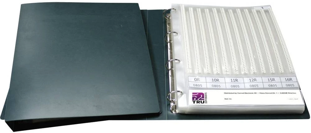 Asortiman debeloslojnih otpornika SMD 0402 0.063 W 1 % TRU Components TC-0402WGFE024KIT203 12100 kom. slika