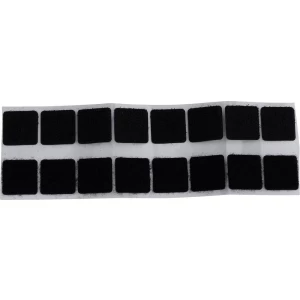 Samoljepljivi kvadrati s čičkom, prianjajući i mekani dio (D x Š ) 20 mm x 20 mm crne boje TRU Components 682-330-Bag 4 para slika