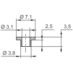Izolirna doza 1 kom. TC-V5357-203 TRU Components vanjski promjer: 7.1 mm 3.8 mm unutarnji promjer: 3.1 mm