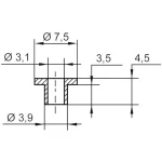 Izolirna doza 1 kom. TC-V5358-203 TRU Components vanjski promjer: 7.5 mm 3.9 mm unutarnji promjer: 3.1 mm