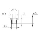 Izolirna doza 1 kom. TC-V5815-203 TRU Components vanjski promjer: 7 mm 4 mm unutarnji promjer: 3 mm