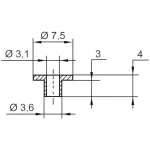 Izolirna doza 1 kom. TC-V5816-203 TRU Components vanjski promjer: 7.5 mm 3.6 mm unutarnji promjer: 3.1 mm