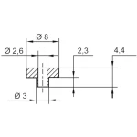 Izolirna doza 1 kom. TC-V5817-203 TRU Components vanjski promjer: 8 mm 3 mm unutarnji promjer: 2.6 mm