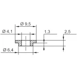Izolirna doza 1 kom. TC-V5818-203 TRU Components vanjski promjer: 9.5 mm 6.4 mm unutarnji promjer: 4.1 mm
