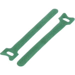 Kabelska vezica s čičkom za povezivanje, prianjajući i mekani dio (D x Š ) 180 mm x 12 mm zelene boje TRU Components TC-MGT-180GN slika