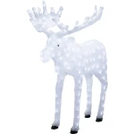 Akrilna figurina jelen, hladno bijelo LED svjetlo, Konstsmide 6261-203, bijela