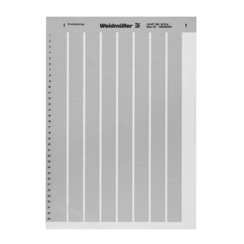 Sustav za označavanje kablova, vrsta montaže: ljepljenje, područje ispisa: 18 x 65 mm srebrne boje Weidmüller LM MT300 18X6,5 SI slika