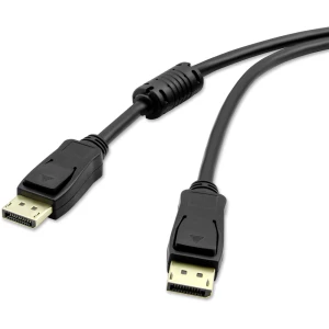 DisplayPort 1.3 priključni kabel [1x DisplayPort utikač - 1x DisplayPort utikač] 1.8 m crni Renkforce slika