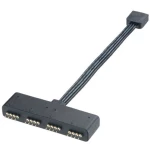 LED-PC-Splitter kabel [1x RGB LED utikač - 4x RGB LED utičnica] 0.10 m crne boje Akasa