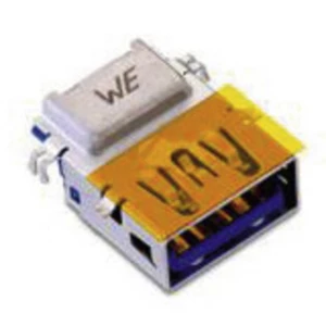 USB 3.0 tip A uspravna, intervirana, sa razmakom, 1.75mm WR-COM utičnica, horizontalna ugradnja WR-COM, Würth Elektronik sadržaj slika