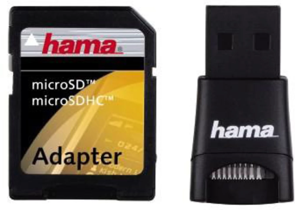 Vanjski čitač memorijskih kartica 91047 Hama USB 2.0 crna slika