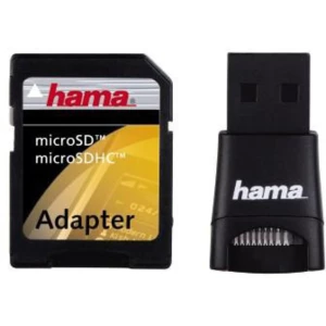 Vanjski čitač memorijskih kartica 91047 Hama USB 2.0 crna slika